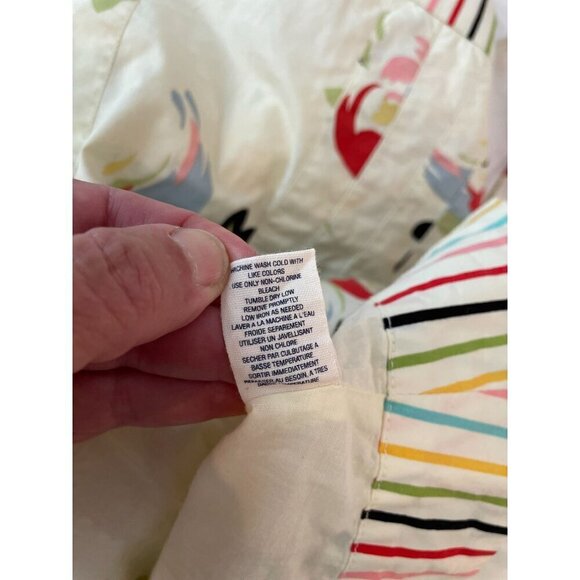 Anthropologie Maeve Y2K Vintage Style Floral Print Dress With Striped Waist & Bo - Picture 12 of 12